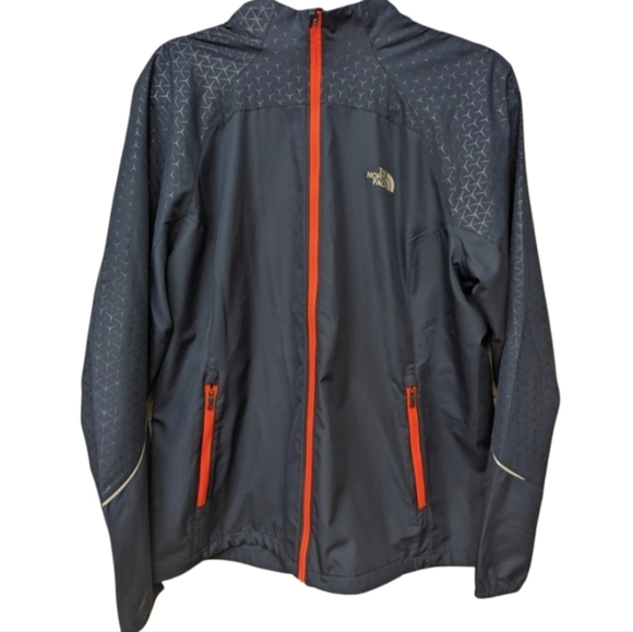 The North Face windbreaker in women's XL navy/coral pristine condition like new - Picture 1 of 16